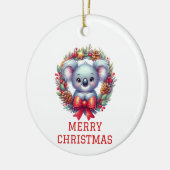 Niedlicher Koala Bär Weihnachten Keramik Ornament (Links)