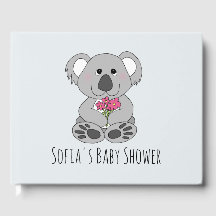 Niedlicher Koala Bären Cartoon und Name Baby Dusch