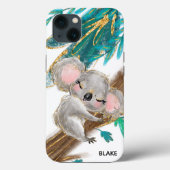 Niedlicher Koala Bären Foliage Name iPhone / iPad Case-Mate iPhone Hülle (Rückseite)