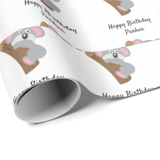 Niedlicher Koala-Bären-Kindergeburtstag-Geschenk Geschenkpapier