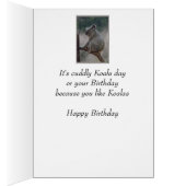 Niedlicher Koala-Bärenspass zum Geburtstag (Innen (Rechts))