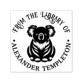 Niedlicher Koala Bear Australia Bibliotheksname Permastempel (Design)