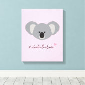 Niedlicher Koala Bear Australien Liebe pink Leinwanddruck (Insitu (Holzboden))