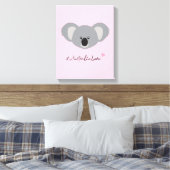 Niedlicher Koala Bear Australien Liebe pink Leinwanddruck (Insitu (Schlafzimmer))