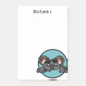 NIEDLICHER KOALA BEAR GRAFIK POST-IT NOTEPAD KLEBEZETTEL (Vorderseite)