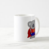 Niedlicher Koala Bear Superheld Kaffeetasse (VorderseiteRechts)