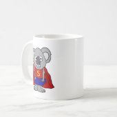 Niedlicher Koala Bear Superheld Kaffeetasse (Vorderseite Links)