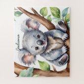 Niedlicher Koala Bear Wasserfarbe Personalisiert Puzzle (Vertikal)