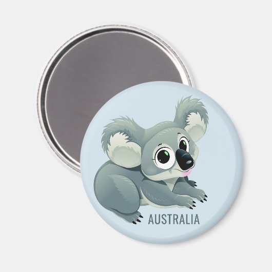 Niedlicher Koala-benutzerdefinierter Textmagnet Magnet (Vorderseite/Rückseite)