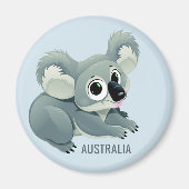 Niedlicher Koala-benutzerdefinierter Textmagnet Magnet (Vorne)