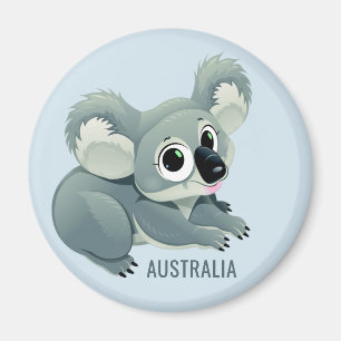 Niedlicher Koala-benutzerdefinierter Textmagnet Magnet