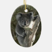 Niedlicher Koala, der einen Baum klettert Keramikornament (Hinten)
