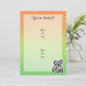 Niedlicher Koala-Entwurf Einladung (Stehend Vorderseite)