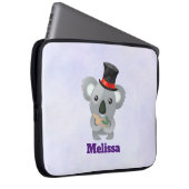 Niedlicher Koala in einem schwarzen Top Hat Laptopschutzhülle (Vorne Rechts)
