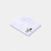 Niedlicher Koala in einem schwarzen Top Hat Post-it Klebezettel (angewinkelt)