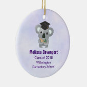 Niedlicher Koala in einer Abschluss-Kappen-Klasse Keramikornament (Rechts)