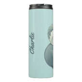 Niedlicher Koala individuelle Name & Textwäscher Thermosbecher (Rückseite)