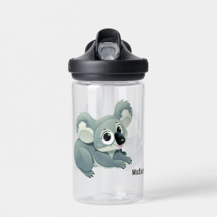 Niedlicher Koala individuelle Name Trinkflasche