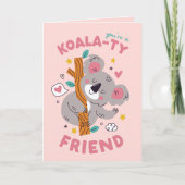 Niedlicher Koala Kid's Classroom Valentinstag Feiertagskarte (Vorderseite)