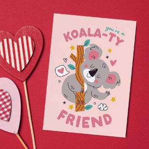 Niedlicher Koala Kid's Classroom Valentinstag Feiertagskarte