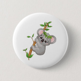 Niedlicher Koala-Kletterbaum Button