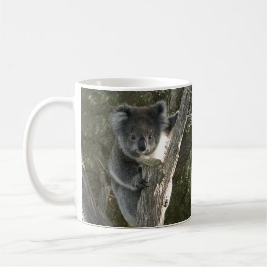 Niedlicher Koala Klettern einer Baumkaffee-Tasse Kaffeetasse (Links)