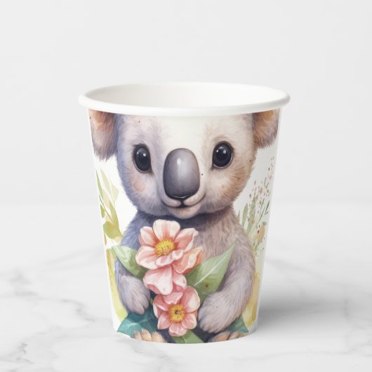 Niedlicher Koala-Papierbecher Pappbecher (Vorderseite)