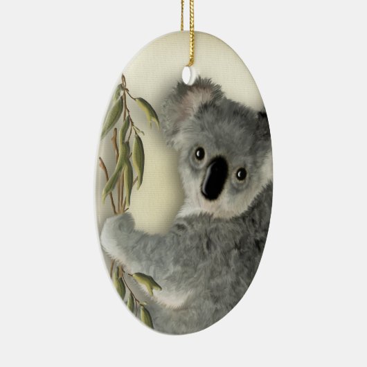 Niedlicher Koala personalisiert Keramikornament (Rechts)