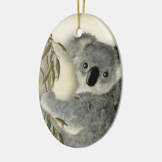 Niedlicher Koala personalisiert Keramikornament (Links)