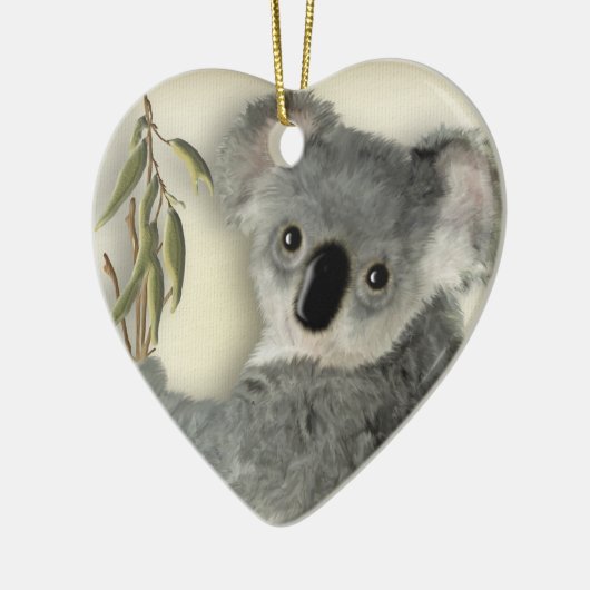Niedlicher Koala personalisiert Keramikornament (Links)