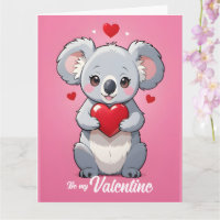 Niedlicher Koala-Rosa-Liebe