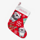 Niedlicher Koala Strumpf Kleiner Weihnachtsstrumpf (Vorderansicht (hängend))