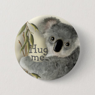 Niedlicher Koala umarmen mich Button