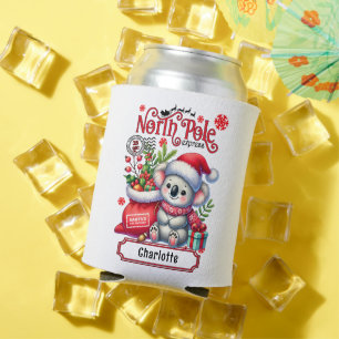 Niedlicher Koala Weihnachten Personalisierter Name Dosenkühler