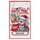Niedlicher Koala Weihnachten Personalisierter Name Kleine Geschenktüte (Rückseite)