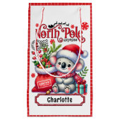 Niedlicher Koala Weihnachten Personalisierter Name Kleine Geschenktüte (Vorderseite)