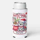 Niedlicher Koala Weihnachten Personalisierter Name Selters Dosenkühler (Seltzer Rückseite)