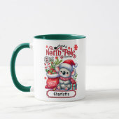 Niedlicher Koala Weihnachten Personalisierter Name Tasse (Links)
