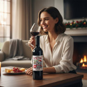 Niedlicher Koala Weihnachten Personalisierter Name Weinetikett