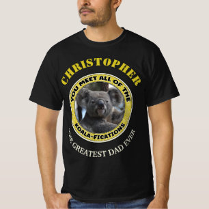 Niedlicher Koala "Wortspiel" personalisierter T -  T-Shirt