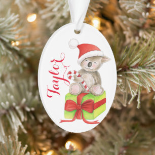 Niedlicher Koalär personalisierter Geschenktag We Ornament