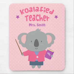 Niedlicher Koalifizierter Koala-Bär-Weiblich-Lehre Mousepad