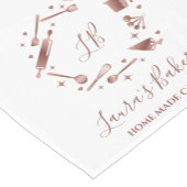 Niedlicher Koch Bäckerei Zuhause Made Cakes Süßigk Kurzer Tischläufer (Ecke)