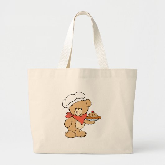 Niedlicher Koch Baker Bear Jumbo Stoffbeutel (Vorne)