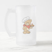 Niedlicher Koch Baker Bear Mattglas Bierglas (Links)