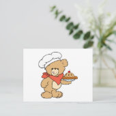 Niedlicher Koch Baker Bear Postkarte (Stehend Vorderseite)