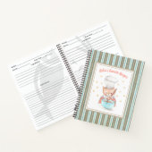 Niedlicher Koch Bärenfarbe Notizblock (Innenseite)