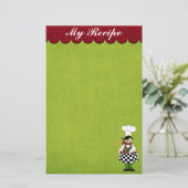 Niedlicher Koch Briefpapier (Stehend Vorderseite)