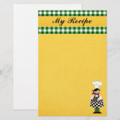 Niedlicher Koch Briefpapier (Vorne/Hinten)