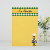 Niedlicher Koch Briefpapier (Stehend Vorderseite)